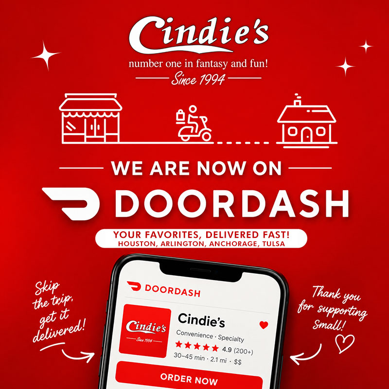 Cindie's Now On DoorDash Cindies now on DoorDash